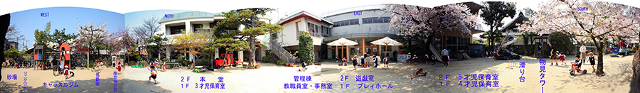 園庭の全景