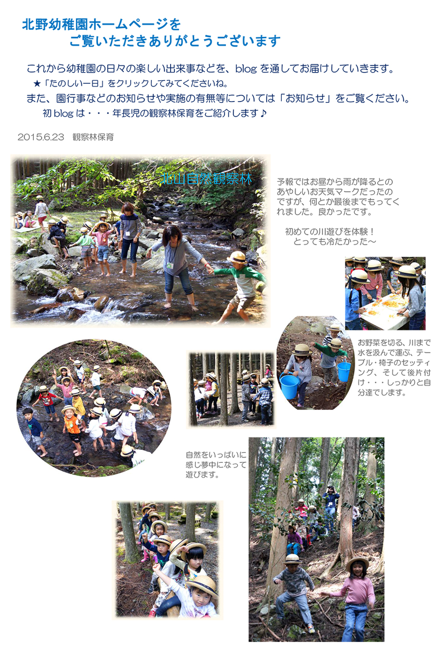 幼稚園の日々の楽しい出来事などを、blogを通してお届けしていきます。